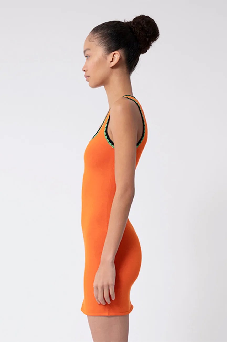 Orange Canggu Mini Tank Dress