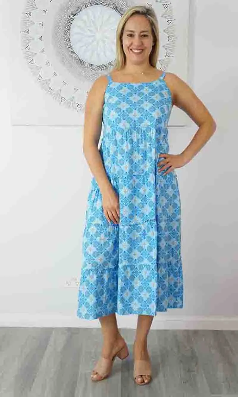 Rayon Dress Twiggy Snowflower, More Colours