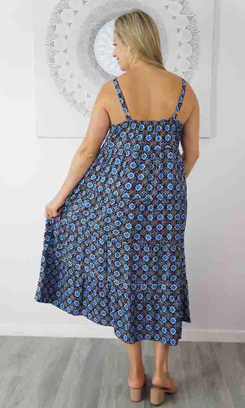 Rayon Dress Twiggy Snowflower, More Colours