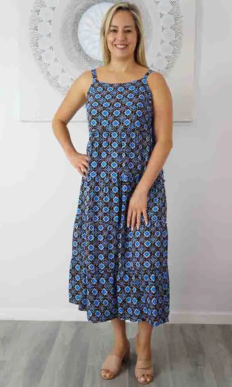 Rayon Dress Twiggy Snowflower, More Colours