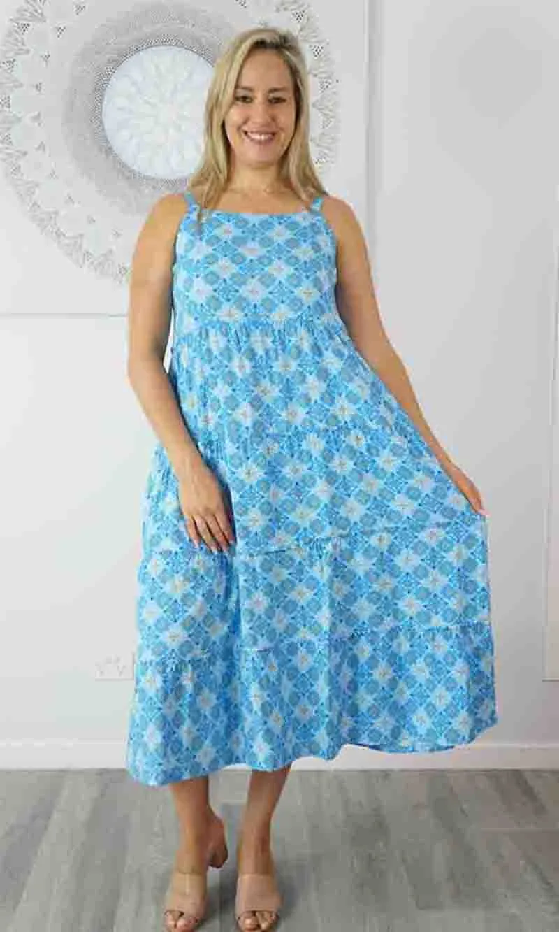 Rayon Dress Twiggy Snowflower, More Colours