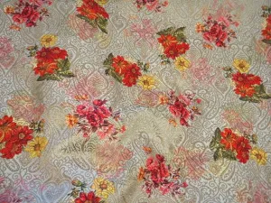 Sage Floral - Digital Printed Brocade