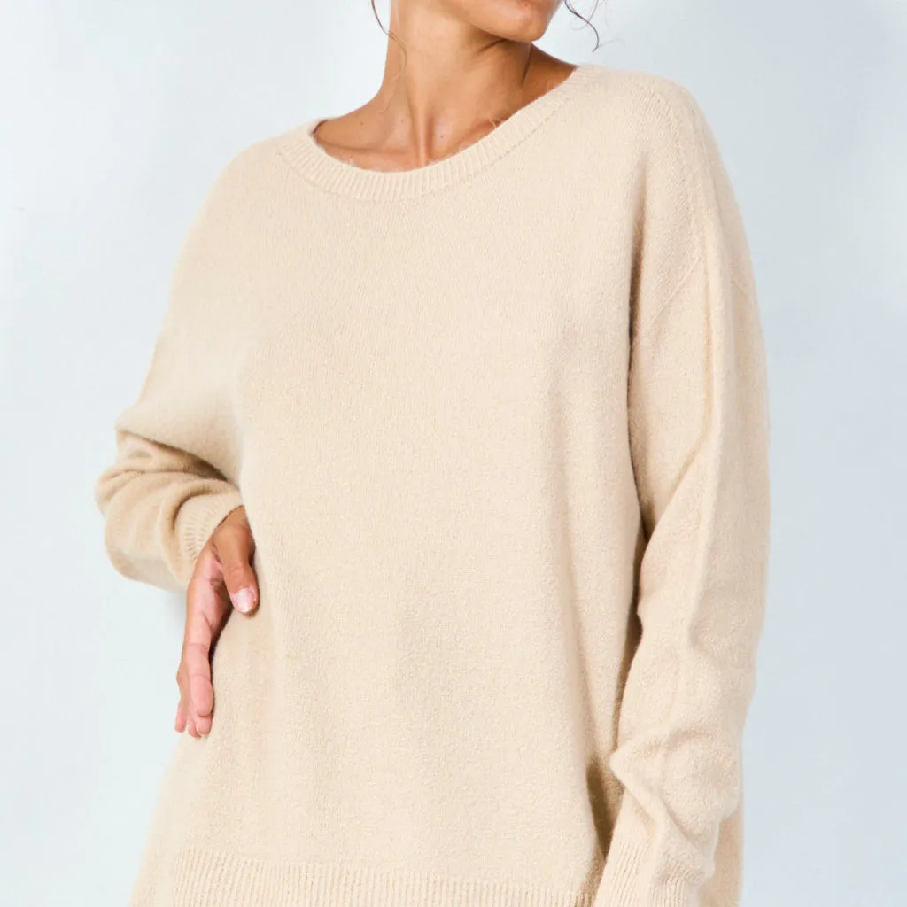 Soft knit boat neck sweater wholesale