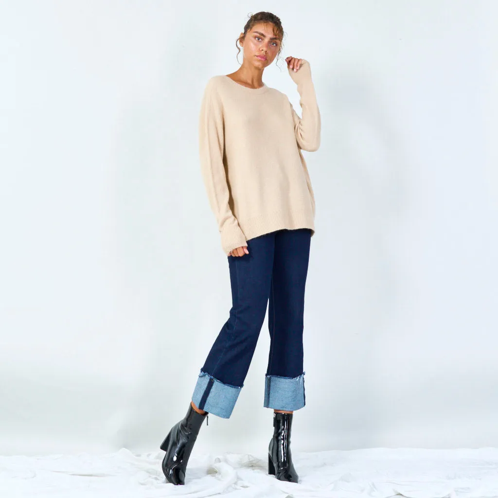 Soft knit boat neck sweater wholesale