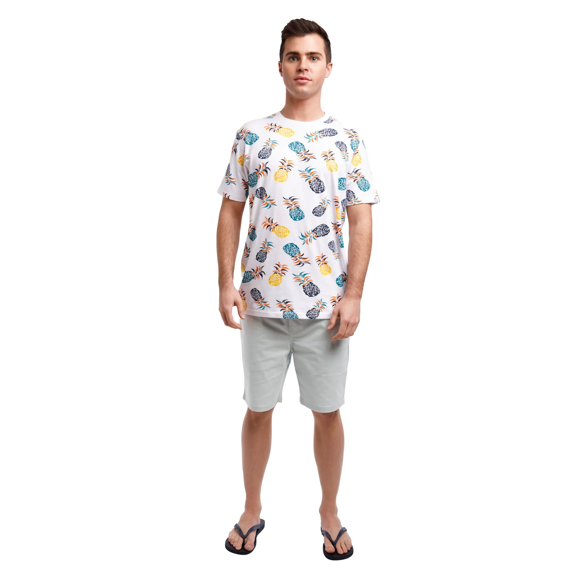 Super Soft Jersey Short Sleeve Printed Crew Neck Tee | Pineapple Harvest