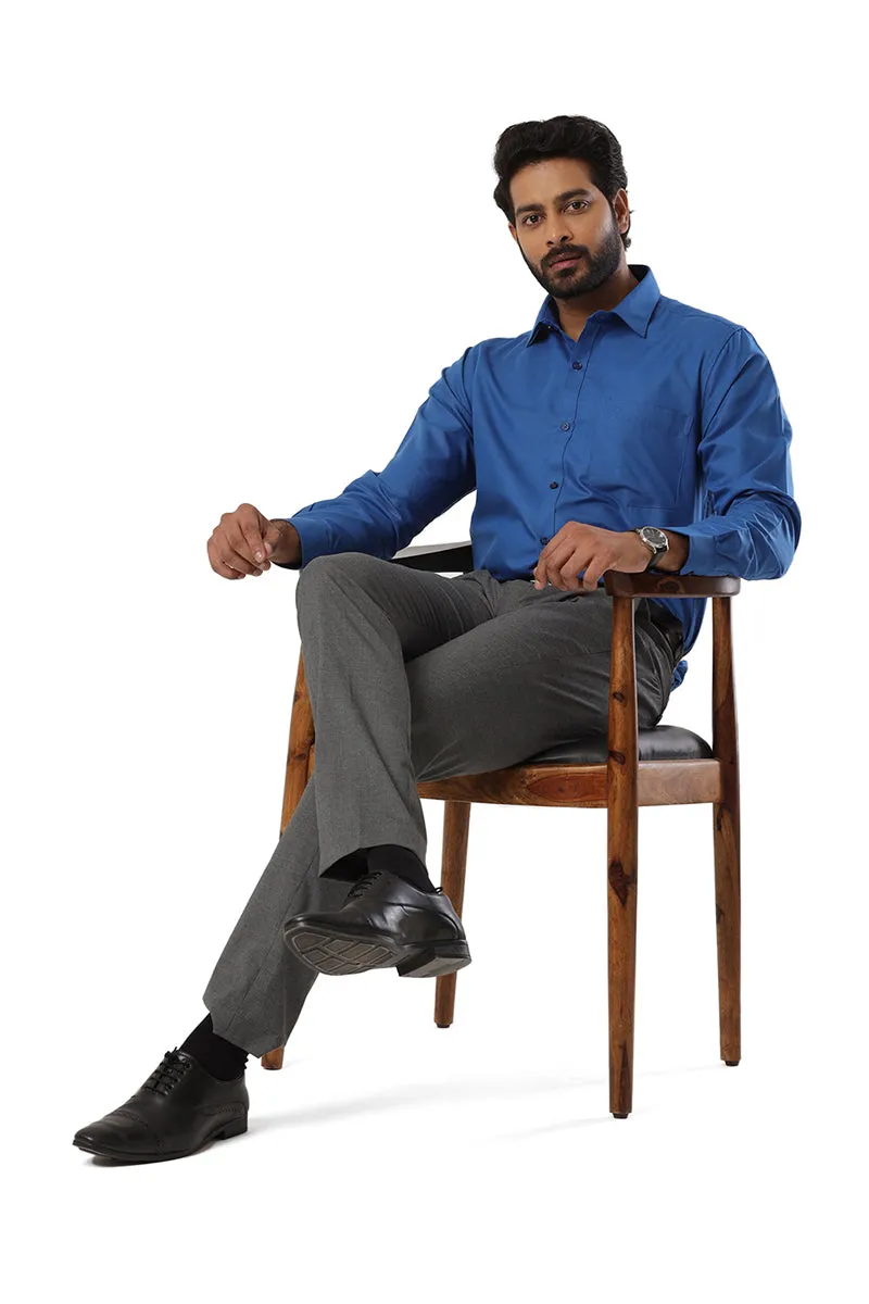 Super Soft -Pepsi Blue Formal Shirts for Men | Ariser