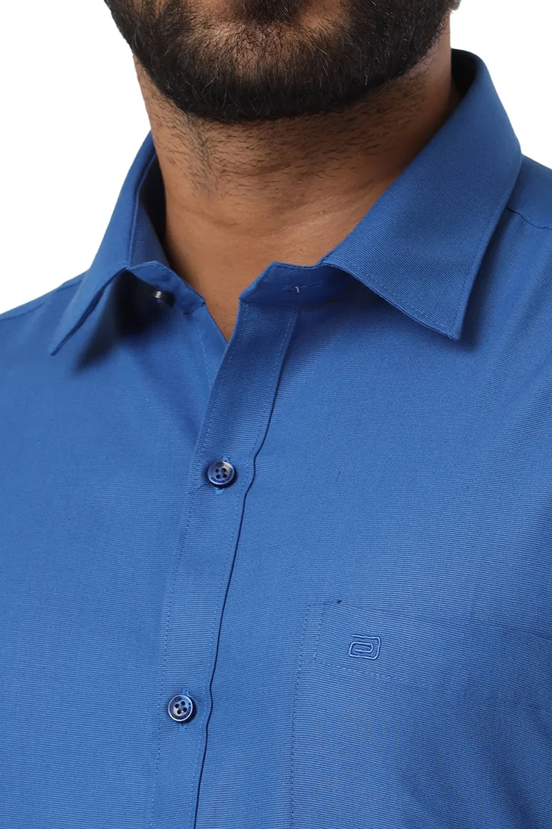 Super Soft -Pepsi Blue Formal Shirts for Men | Ariser