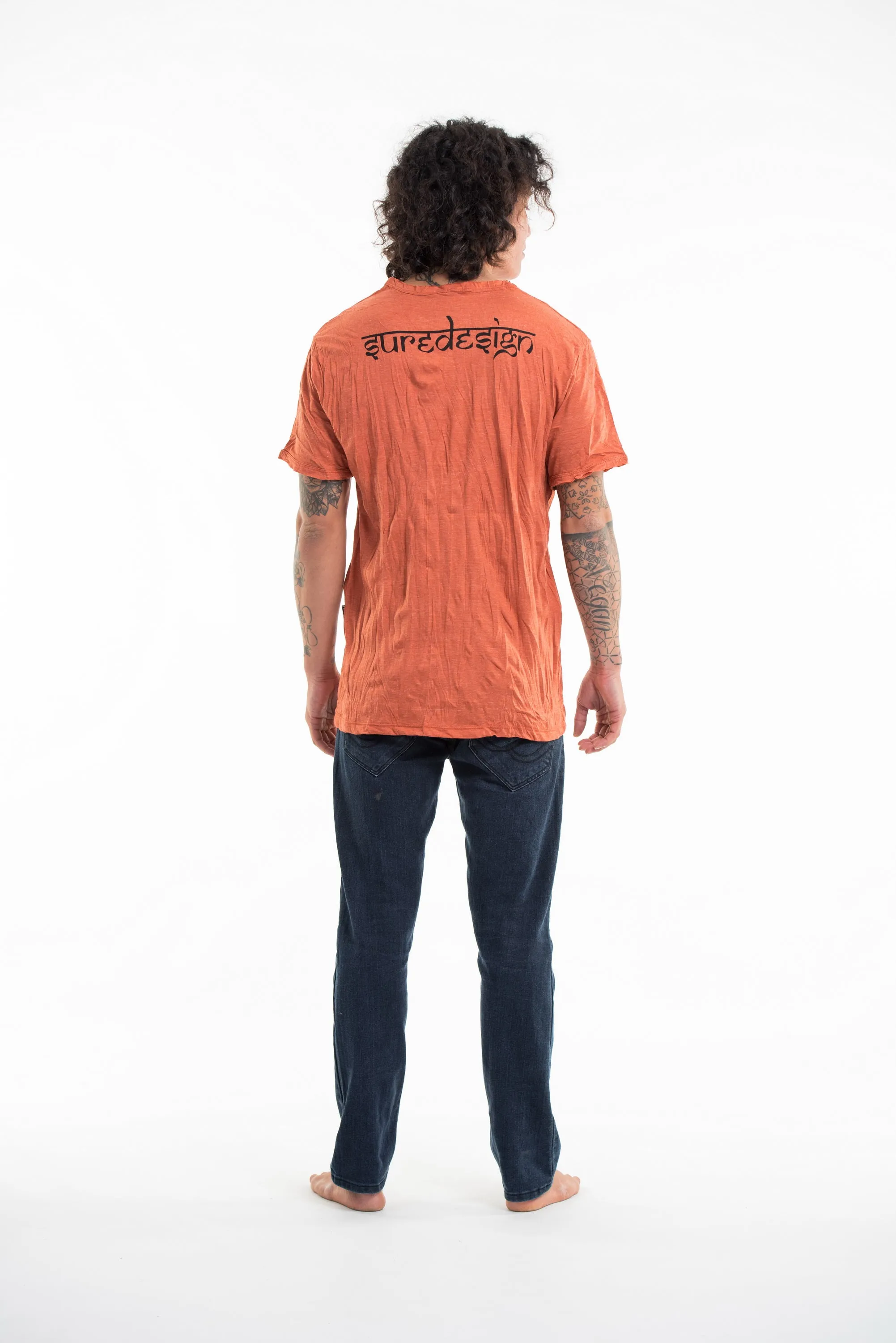 Sure Design Men's Spiritual Shroom Cat T-Shirt Orange