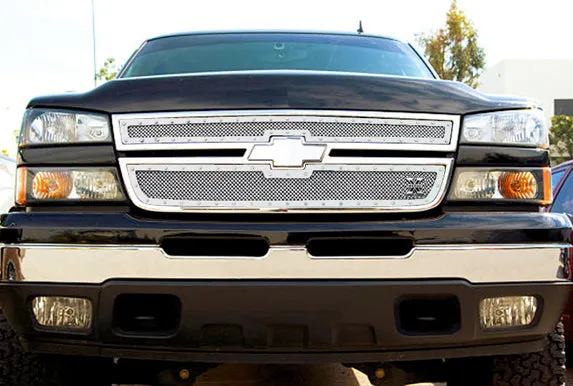 T-REX X Metal Series, Overlay Grilles - Polished - 2005-2007 Silverado