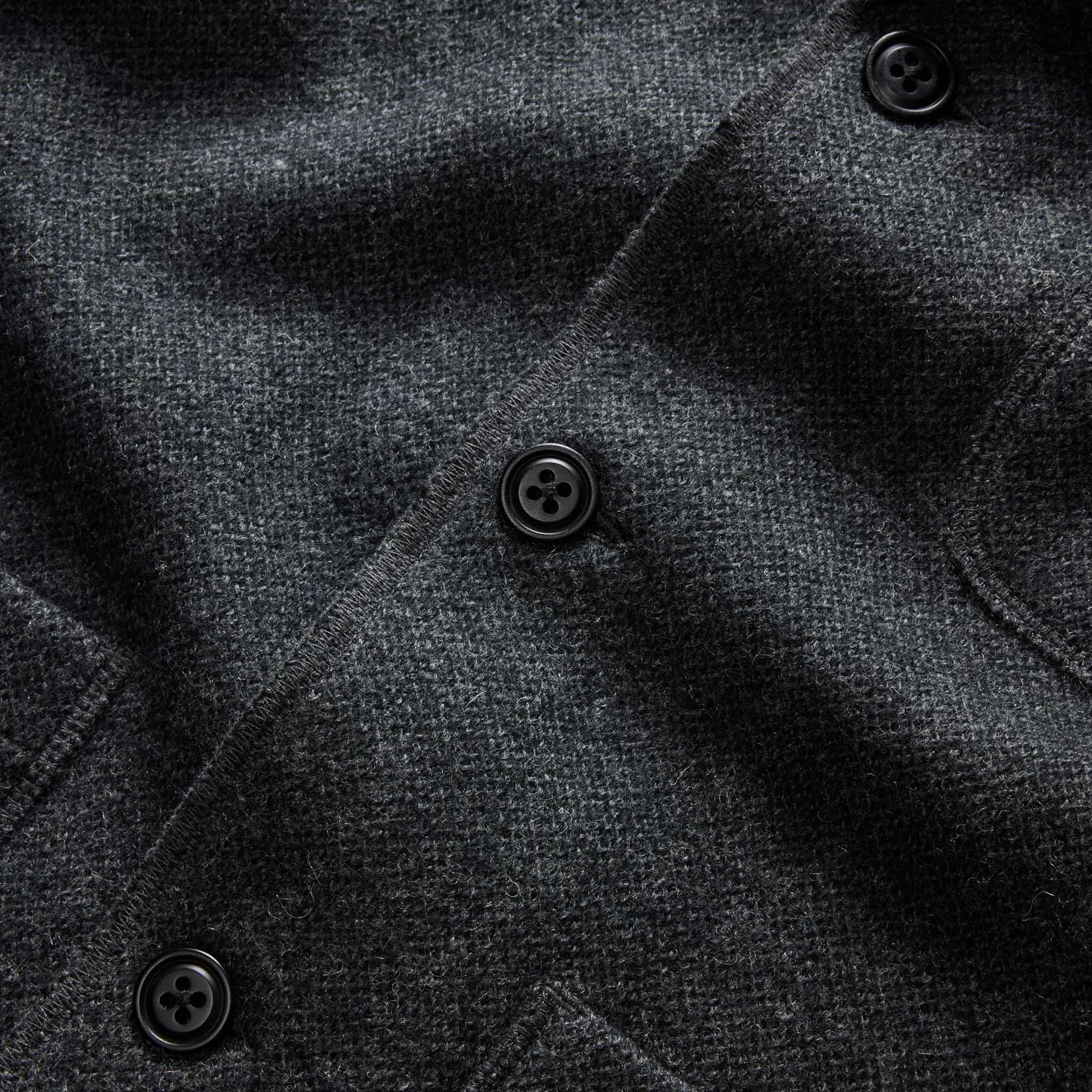 The Evans Blazer in Charcoal Birdseye Wool