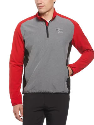 Torrey Pines Men's Long Sleeve Heather Blocked Half Zip Pullover