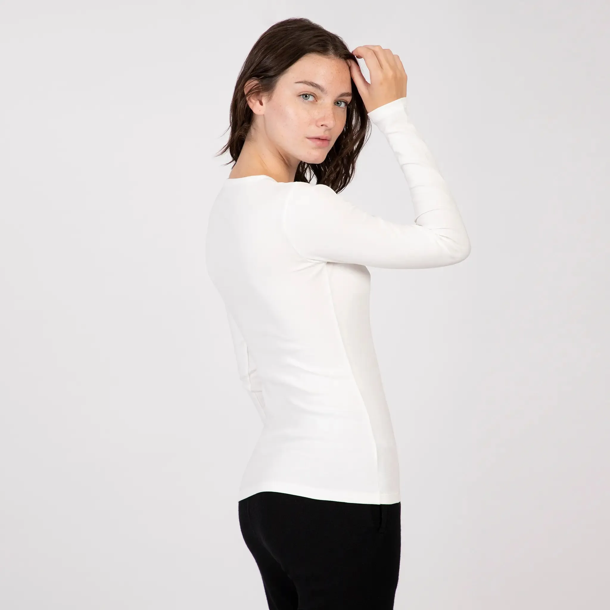 Women's Organic Pima Cotton Long Sleeve Shirt