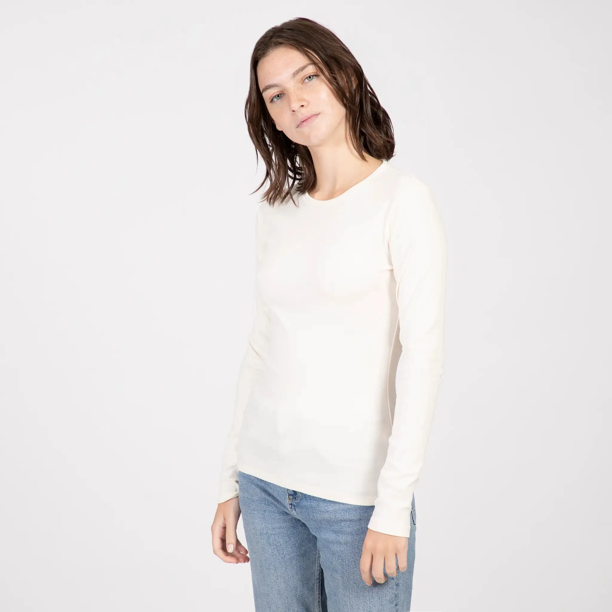 Women's Organic Pima Cotton Long Sleeve Shirt