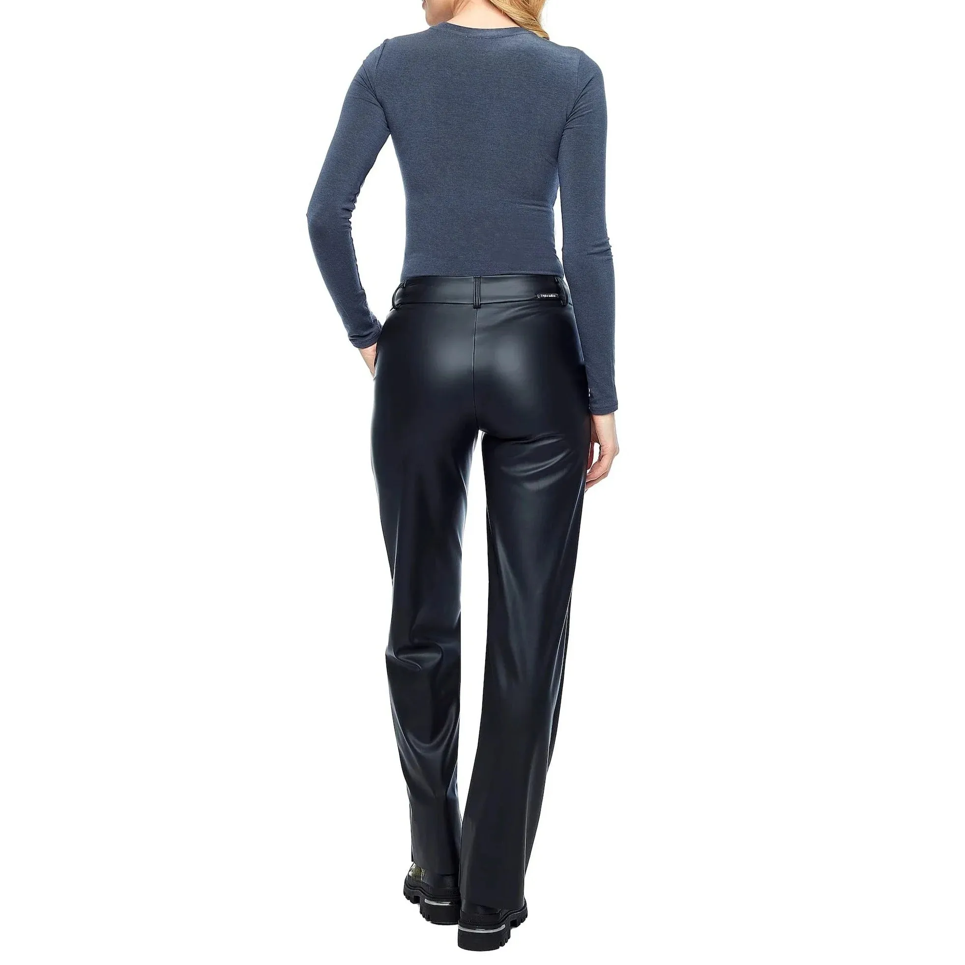 Yaelle Pleather Straight Leg Trouser